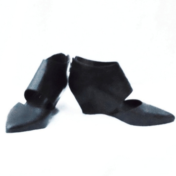 Loeffler Randall Black Annie Cutout Bootie Wedges - Picture 7 of 8